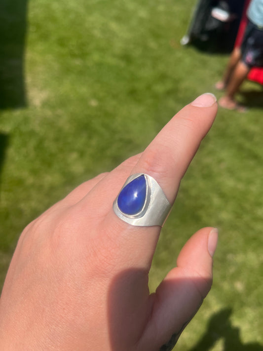 Lapis Lazuli Saddle Ring (sz 9.5)