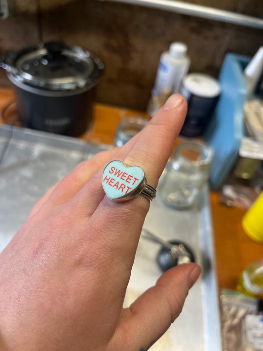 Conversation Heart Ring “Sweetheart” sz 8
