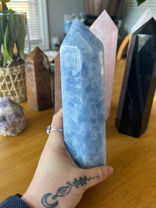 Blue Calcite Tower