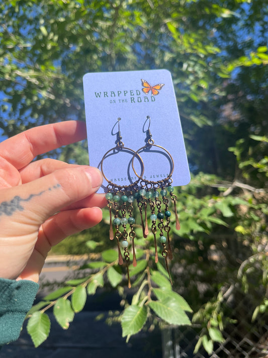 Moss Agate Bronze Waterfalls
