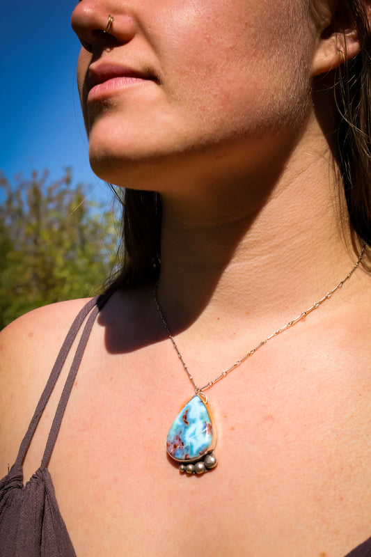 Larimar Pendant Necklace