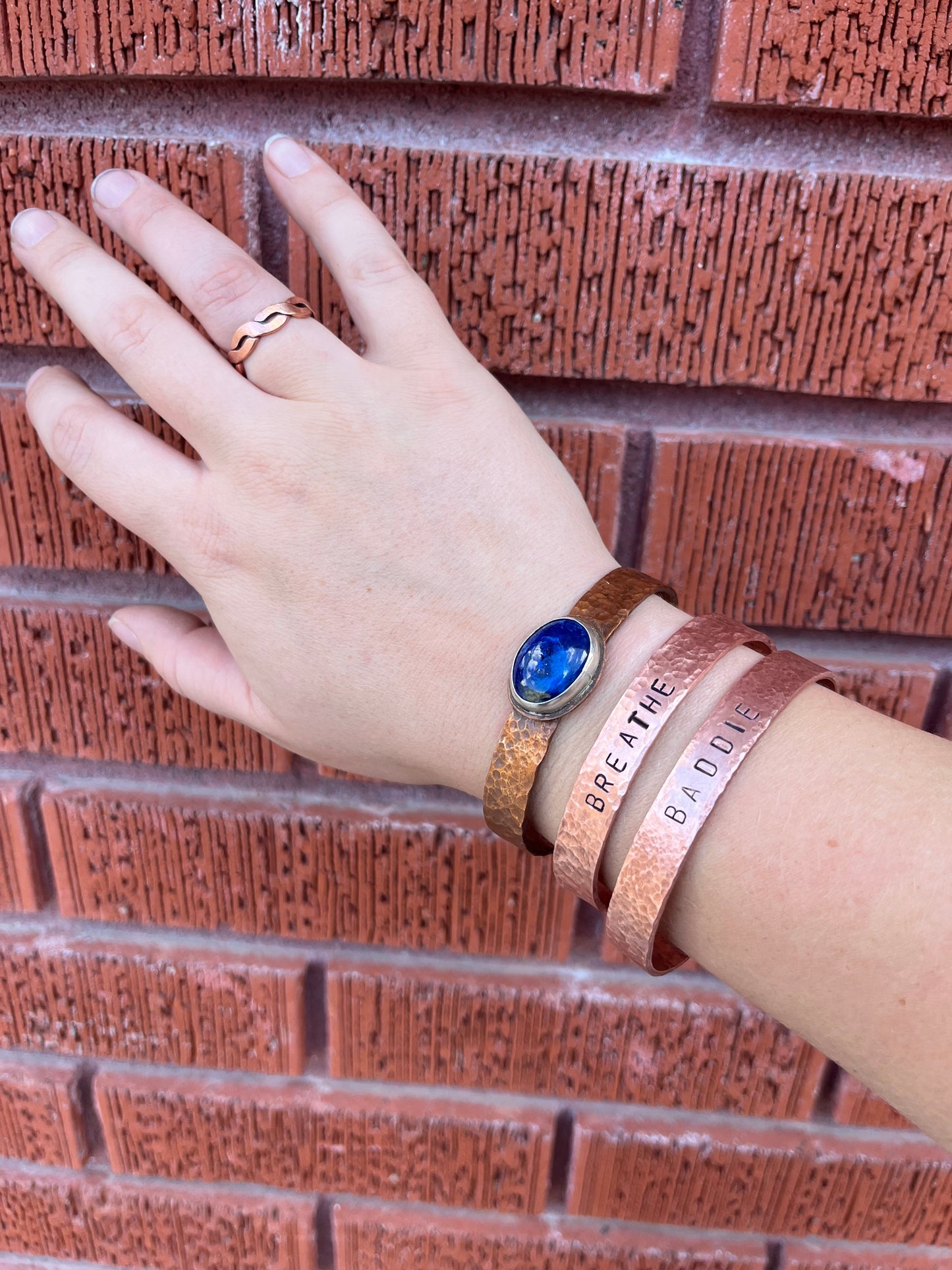 “Baddie” Stamped Copper Cuff