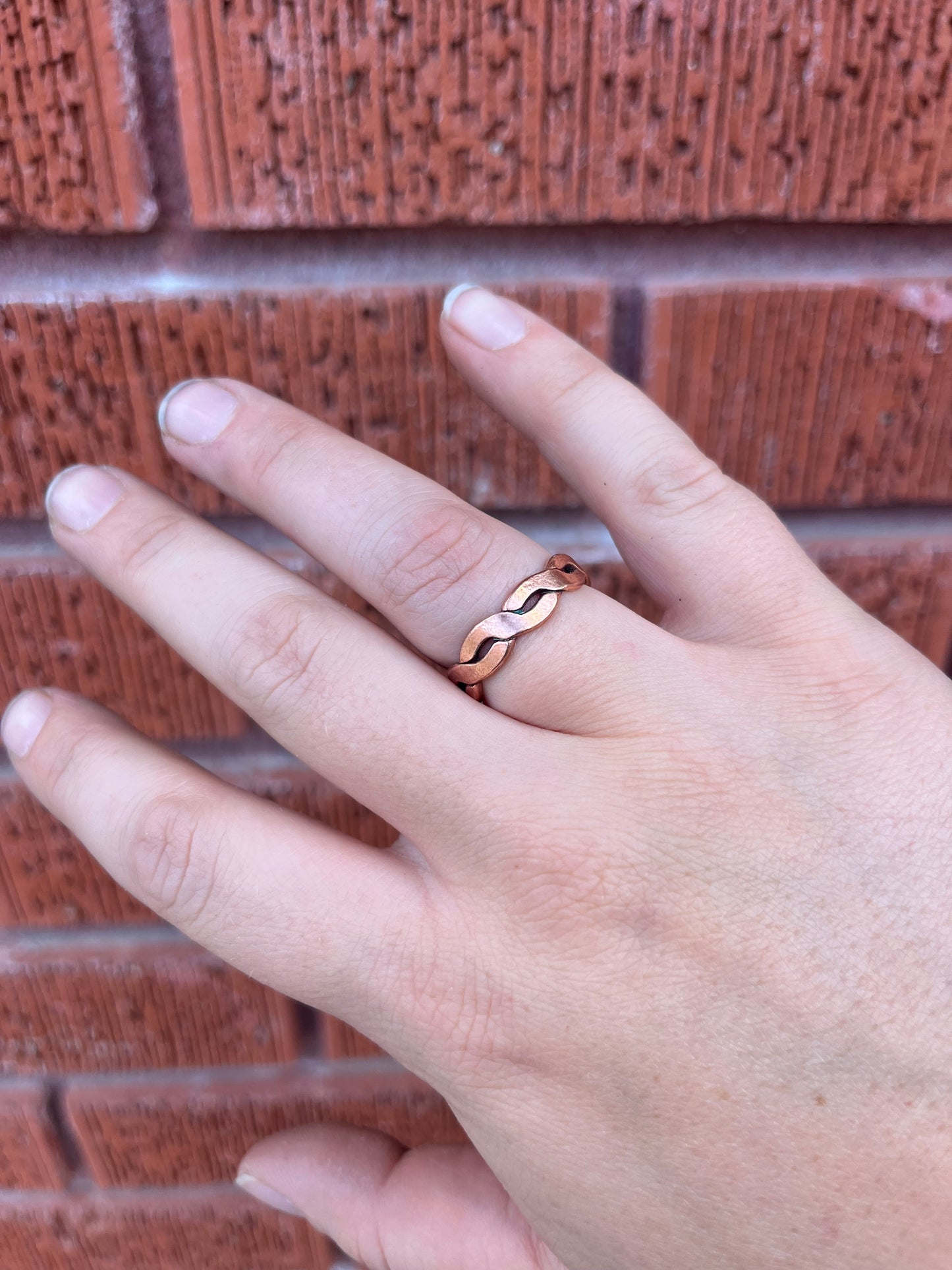 Twisted Copper Stacker Sz 8.5