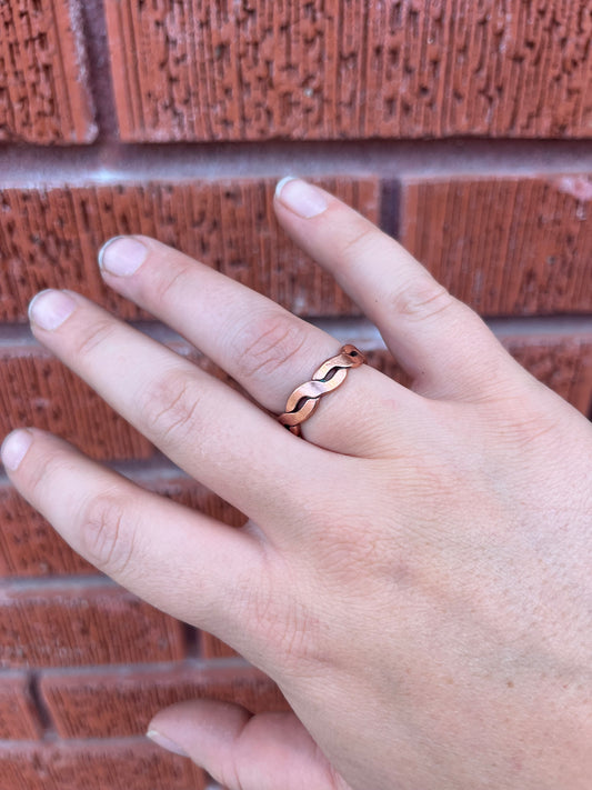 Twisted Copper Stacker Sz 8.5