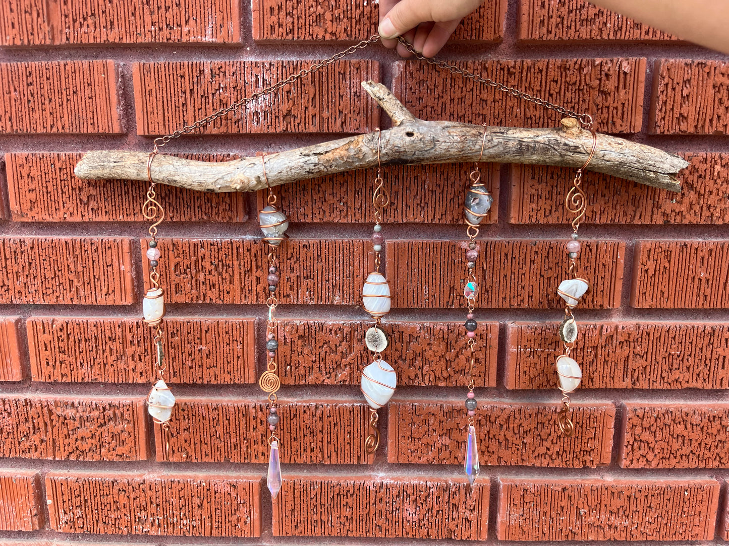 Tumbled Agate Suncatcher