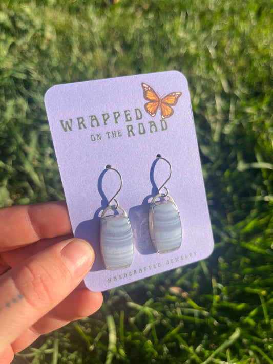 Blue Lace Agate Earrings