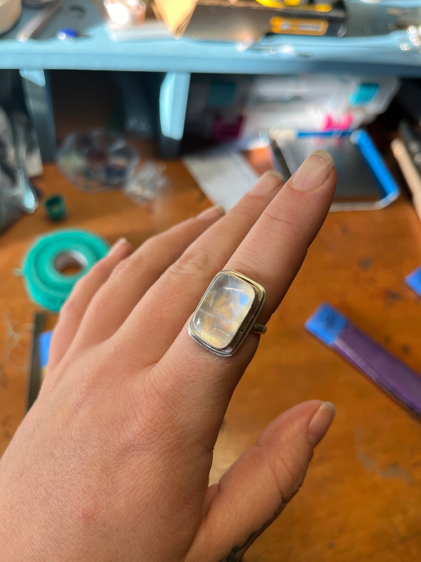 Moonstone Ring Sz 8