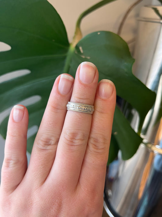 Flower Stacker Ring sz 6