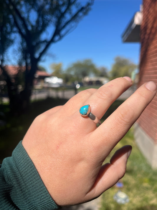 Blue Moon Turquoise Chunky Band Ring Sz 9