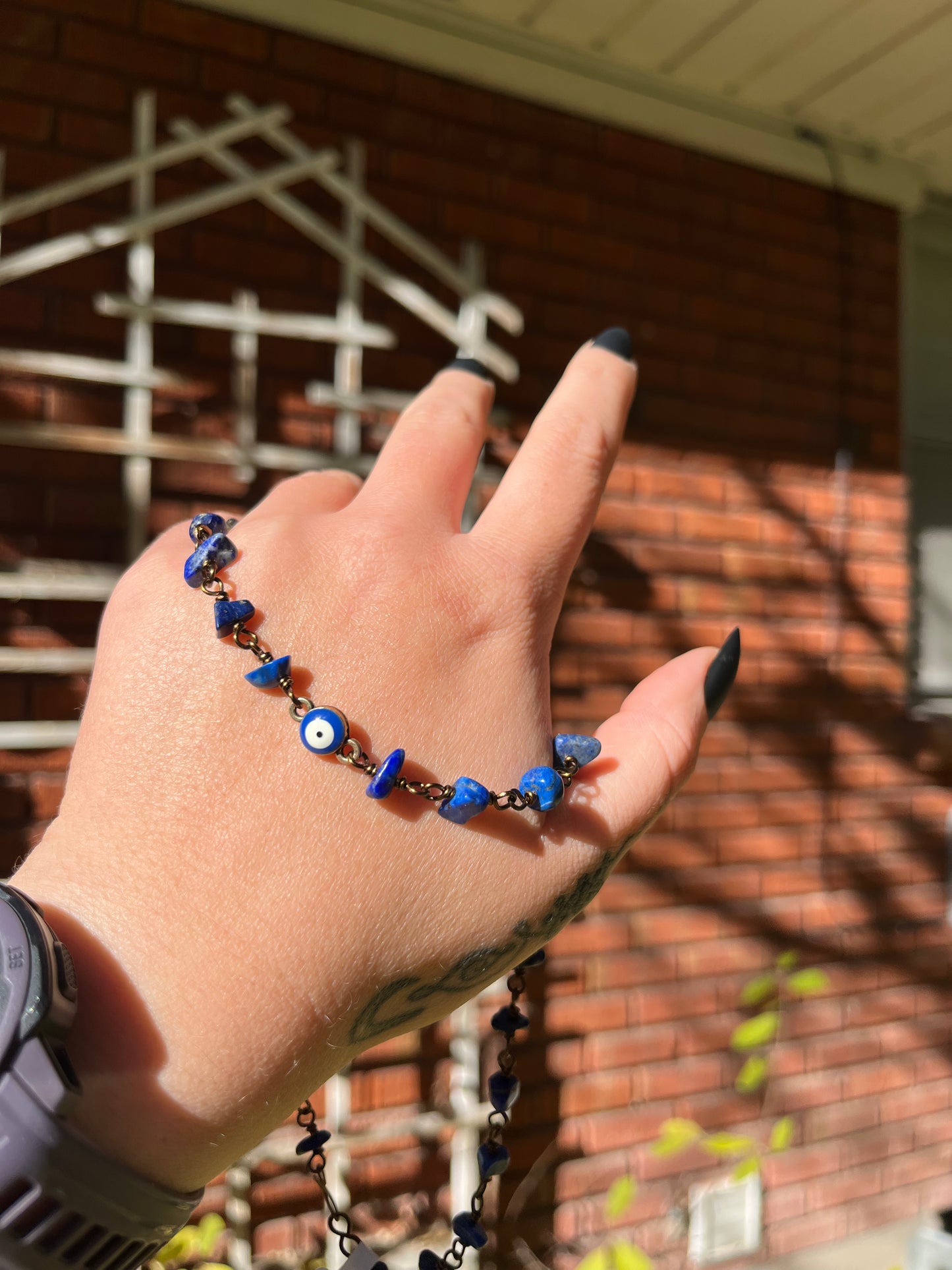Evil Eye Lapis Lazuli Necklace